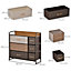 HOMCOM 7-Drawer Dresser, Fabric Chest of Drawers, Storage Organizer Steel Frame