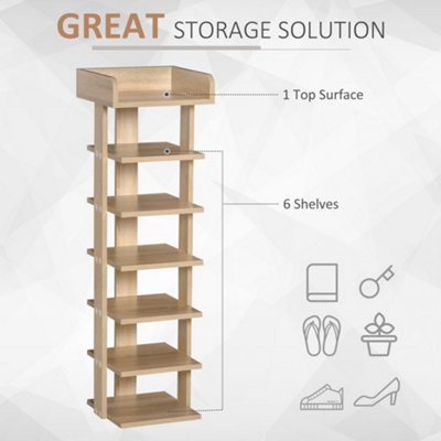 Costway 4 Tier Multifunction Bamboo Shoe Rack Boot Tower Shelf Storage  Organizer Stand