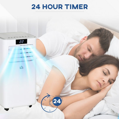 HOMCOM 7000 BTU Mobile Air Conditioner Indoor Portable AC Unit, White