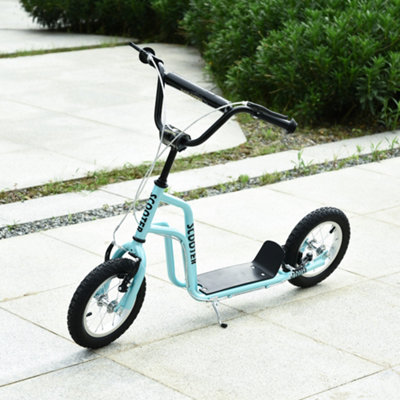 HOMCOM 75-80cm Kids Kick Scooter w/ Adjustable Handlebar Inflatable ...