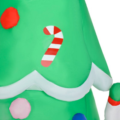 HOMCOM 7FT Christmas Inflatable Tree LED Lighted for Indoor Outdoor Decoration - 9
