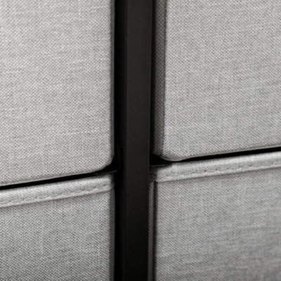 HOMCOM 8 Drawer Fabric Chest of Drawers w/ Wooden Top for Hallway Grey