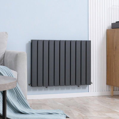 Grey towel radiator online b&q