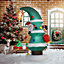 HOMCOM 8ft Tall Inflatable Christmas Tree Stuck Santa Claus Rudolph Reindeer Holiday XMAS Season Decoration Outdoor Airblown