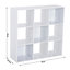 HOMCOM 9 Cube Storage Unit Cabinet Bookcase Display Shelves Chipboard - White
