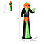 HOMCOM 9FT Inflatable Halloween Pumpkin Ghost with Build-in LED, Outdoor Lighted Blow Up Inflatables for Party Indoor,Garden, Lawn