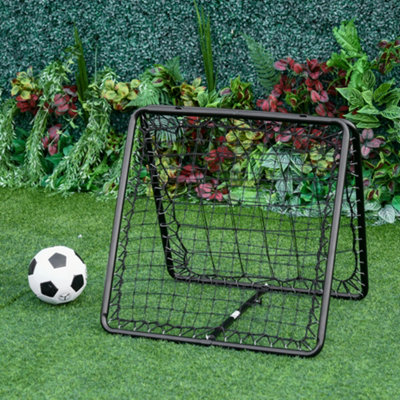 HOMCOM Adjustable Angle Rebounde Training Set w/ All Weather Double Layer Net