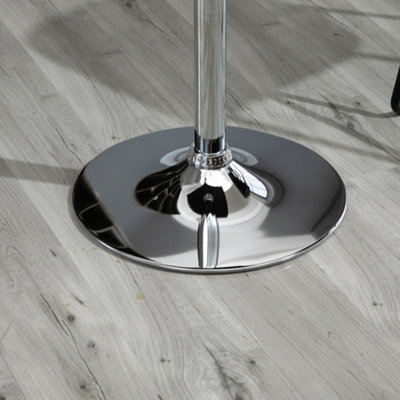 HOMCOM Adjustable Height Bar Table with Metal Frame and Square Tabletop