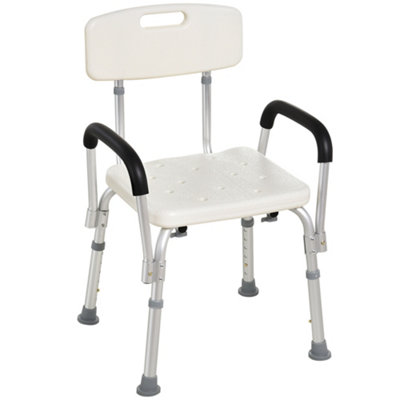 HOMCOM Shower Chair for the Elderly and Disabled, Adjustable