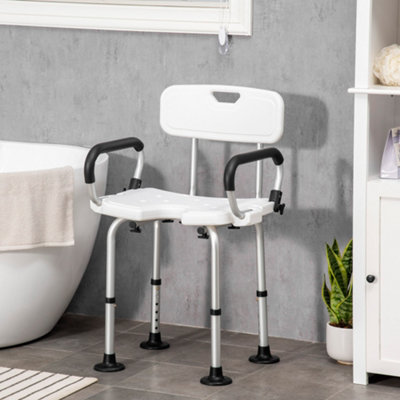 Gray best sale shower stool