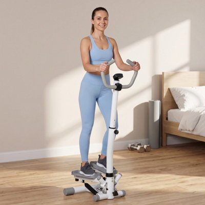 HOMCOM Adjustable Twist Stepper Step Machine For Home Gym Aerobic Workout