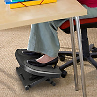 HOMCOM Adjustable Under-Desk Footrest Height Angle Tilt Anti-Slip Compact Health