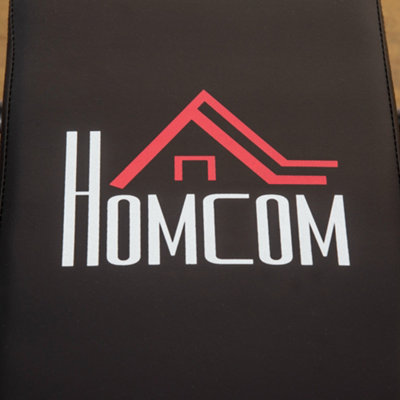 HOMCOM Adjustable Weight Bench with Barbell Rack, Dip Station, Black