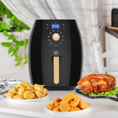 EMtronics EMDAF45LCR Digital Large 4.5L Air Fryer with 60 Minute