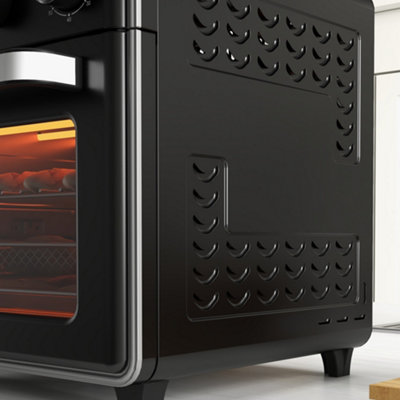 HOMCOM Air Fryer Oven 20L Mini Oven Countertop Convection Oven 1400W Black