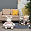 HOMCOM Animal Kids Sofa Chair Cartoon Donkey with Armrest 60 x 55 x 60cm Grey