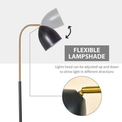 Arc Floor Lamp With Remote - 67 Inch Adjustable Brightness LED Standing Lamp For Living Room, Bedroom & Office (UK Plug)