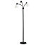HOMCOM Arc Tree Floor Lamp with 3 Adjustable Rotating Lights, Industrial Standing Lamp with Steel Frame, 155cm, Black