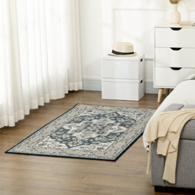 HOMCOM Area Rugs for Living Room Bedroom, Vintage Large Carpet, 80x150 cm