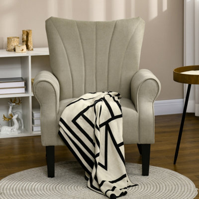 Accent chair deals with wood legs