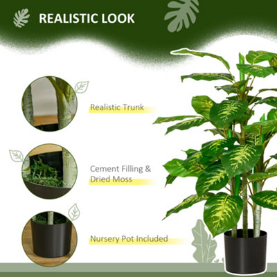 HOMCOM Artificial Evergreen Tree Fake Plant in Pot Indoor Outdoor Décor 95cm