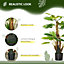 HOMCOM Artificial Palm Tree Fake Plant in Pot Indoor Outdoor Décor 135cm