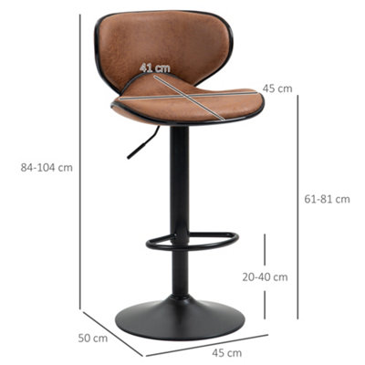 Homcom 40 discount tufted counter stool