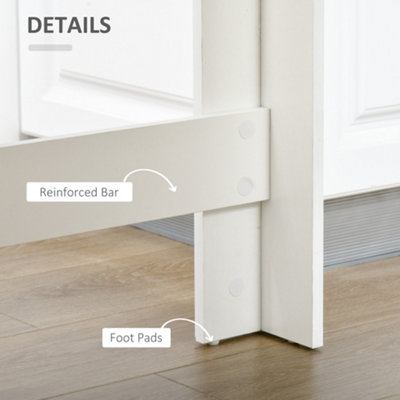 HOMCOM Bar Table Coffee Table Kitchen Dining Table With 4-Tier Storage Shelf For Kitchen, Dining Room, Living Room, Grey | UK