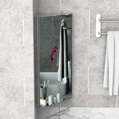 Corner bathroom mirror cabinet sale