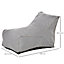 HOMCOM Bean Bag Chair, Large Foam Stuffed lounger Indoor Furniture with Washable Cover, Side Pockets and Backrest, Dark Grey