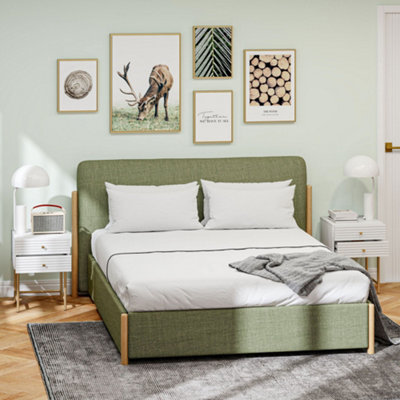 HOMCOM Bedside Tables Set of 2 with 2 Drawers for Bedroom, White