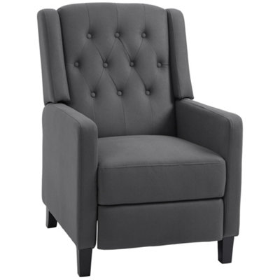 Button tufted deals leather recliner