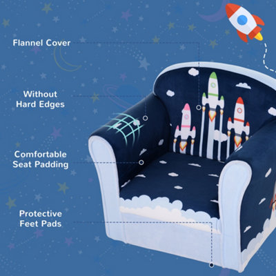 HOMCOM Children Chair Armchair Single Sofa Seat Kids Furniture 18M+ 45kg