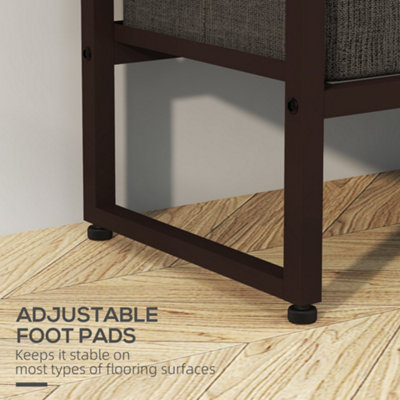 HOMCOM Clothes Hanging Rail with 3 Fabric Drawers Storage Shelves for ...