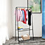 HOMCOM Clothes Rack Coat Garment Hanger Hallway Organiser Hanging Rail Stand 2-tier 77L x 45W x 153H cm