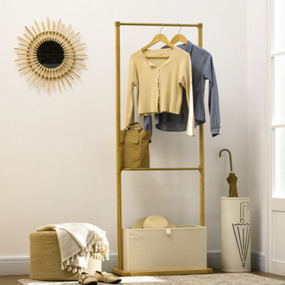 DIY bamboo clothes rack