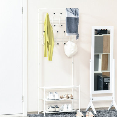 Black Wall Hook Rail-Mounted Hanging Rack with 6 Hooks-Entryway, Hallway,  or Bedroom-Storage, 1 unit - Foods Co.