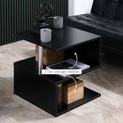 HOMCOM Coffee End Table Side TV Sofa Stand Living Room Office Furniture ...