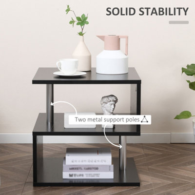 HOMCOM Coffee End Table Side TV Sofa Stand Living Room Office Furniture ...