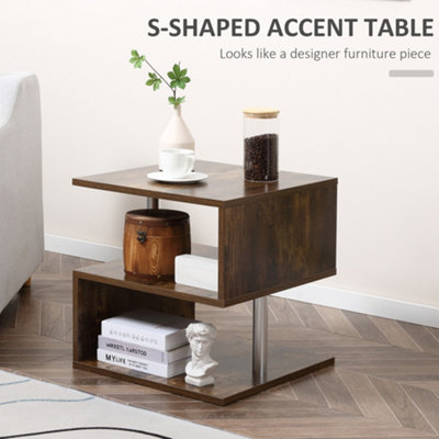 HOMCOM Coffee End Table Side TV Sofa Stand Living Room Office Furniture ...