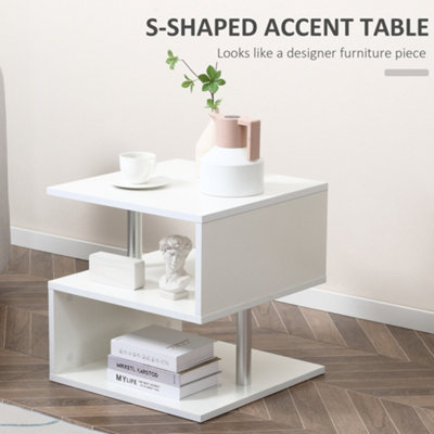 HOMCOM Coffee End Table Side TV Sofa Stand Living Room Office Furniture ...