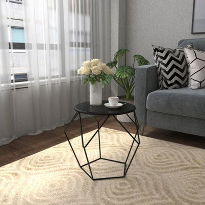 HOMCOM Coffee Table Side Table Nordic Minimalist Style Steel Living Room