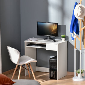 Duronic DM05D20 Sit-Stand Desk Workstation, Desk Convertor, Manually Height  Adjustable 5-41cm, 74x45cm Platform - black