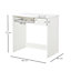 HOMCOM Compact Computer Table w/ Keyboard Tray Drawer Study Office Work White