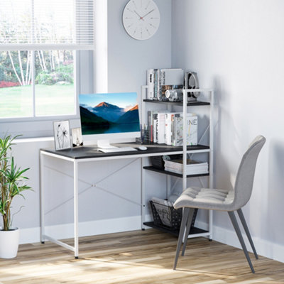 Bookshelf desk clearance white