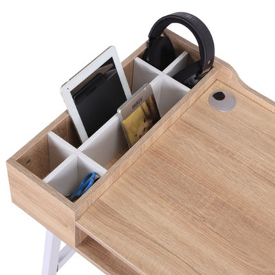 HOMCOM Computer Desk PC Workstation Storage Unit Metal Frame Home ...