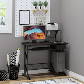 HOMCOM Computer Desk Quality Office Home PC Shelf Tray Wood Station