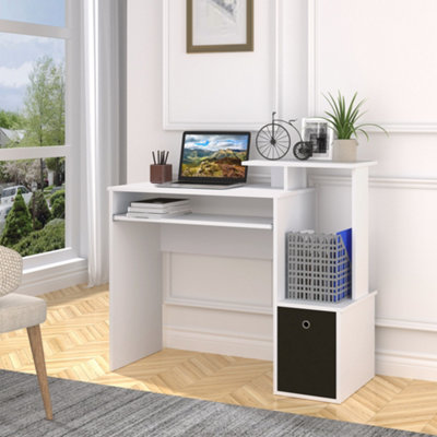 Desk with deals storage for printer