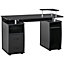 HOMCOM Computer Office Desk Table Workstation w/  Keyboard Tray, Drawer, Black