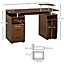 HOMCOM Computer Office Desk Table Workstation w/  Keyboard Tray, Drawer, Brown